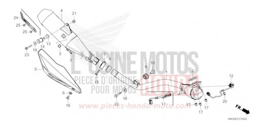 EXHAUST MUFFLER NC750XDS de 2025